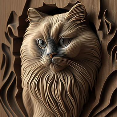 3D model Ragdoll cat (STL)